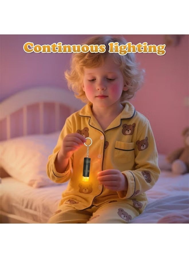 Minecraft Torch LED Keychain Night Light – 7 Color RGB Rechargeable USB Mini Torch Key Ring, Portable Bedside Lamp for Kids, Gaming Room & Home Decor - Image 4